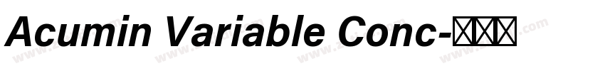 Acumin Variable Conc字体转换
